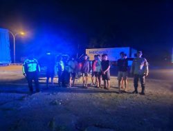 Satlantas Polres Lamongan Amankan 9 Remaja Pelaku Balap Liar di Poros Babat