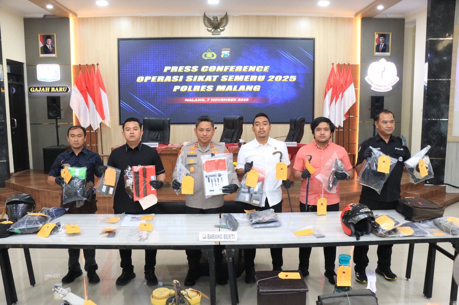 Operasi Sikat Semeru 2025, Polres Malang Bongkar 186 Kasus dan Tangkap 54 Pelaku