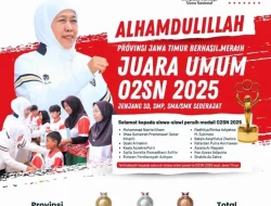 Jawa Timur Kokoh di Puncak, Koleksi 12 Medali dan Sabet Juara Umum O2SN 2025