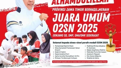 Jawa Timur Kokoh di Puncak, Koleksi 12 Medali dan Sabet Juara Umum O2SN 2025