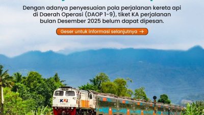 Mulai 1 Desember, KAI Ubah Jadwal dan Pola Perjalanan Kereta Api Demi Tingkatkan Layanan