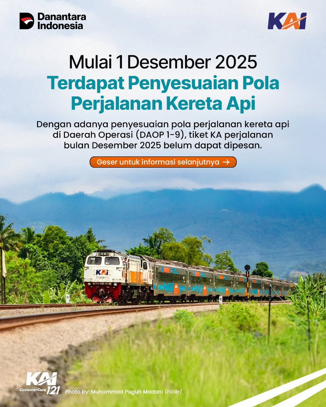 Mulai 1 Desember, KAI Ubah Jadwal dan Pola Perjalanan Kereta Api Demi Tingkatkan Layanan
