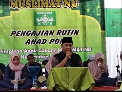 Pengajian Akbar, Ribuan Muslimat NU Mojoroto Padati Masjid Baiturrahman, Kelurahan Gayam