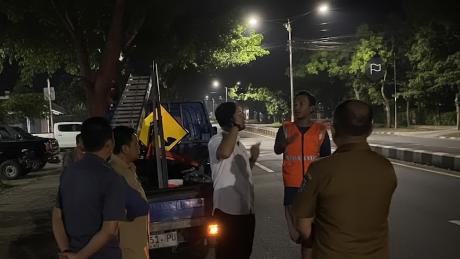 PJU Bypass Nganjuk Kembali Terang, Wabup Trihandy Ungkap Perbaikan Capai 85 Persen