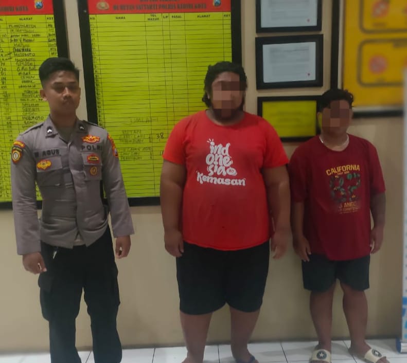 Polsek Kediri Kota Amankan Dua Pemuda Pelaku Pengeroyokan di Jalan Sriwijaya Jagalan