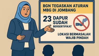 BGN Tegaskan Aturan MBG di Jombang, 23 Dapur Sudah Bersertifikat, Lokasi Tak Layak Harus Dipindah