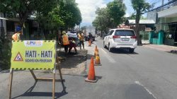 DPUPR Kota Kediri Perbaiki Jalan Berlubang di Kawasan MT Haryono