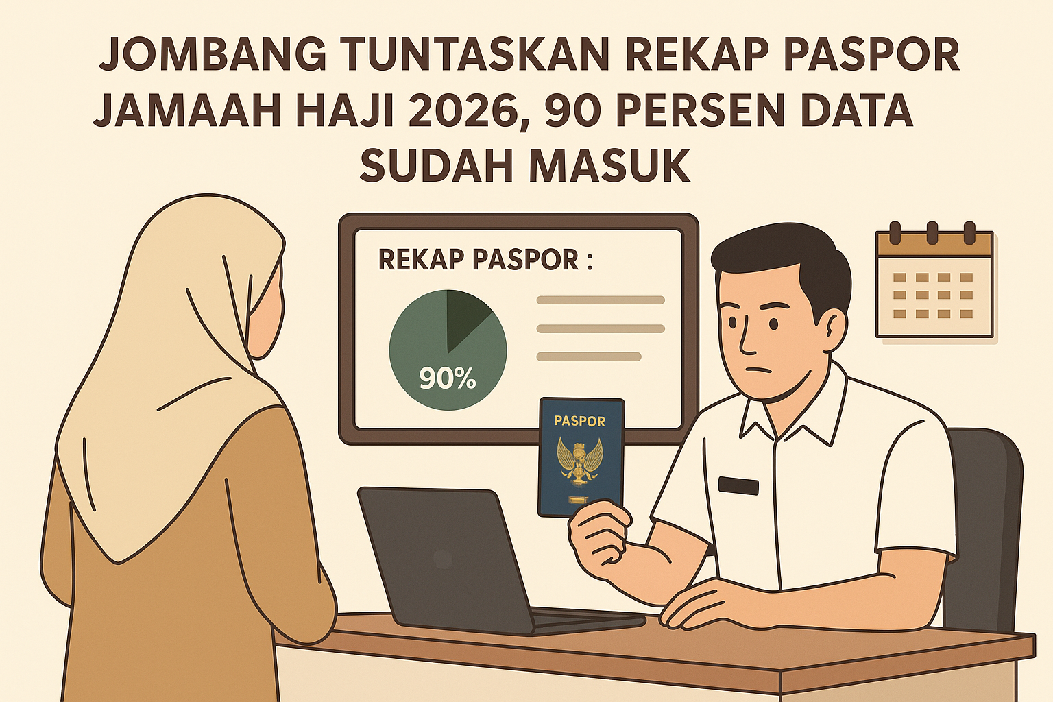 Rekap Paspor Haji 2026 di Jombang Capai 90 Persen, Kemenag Intensifkan Persiapan