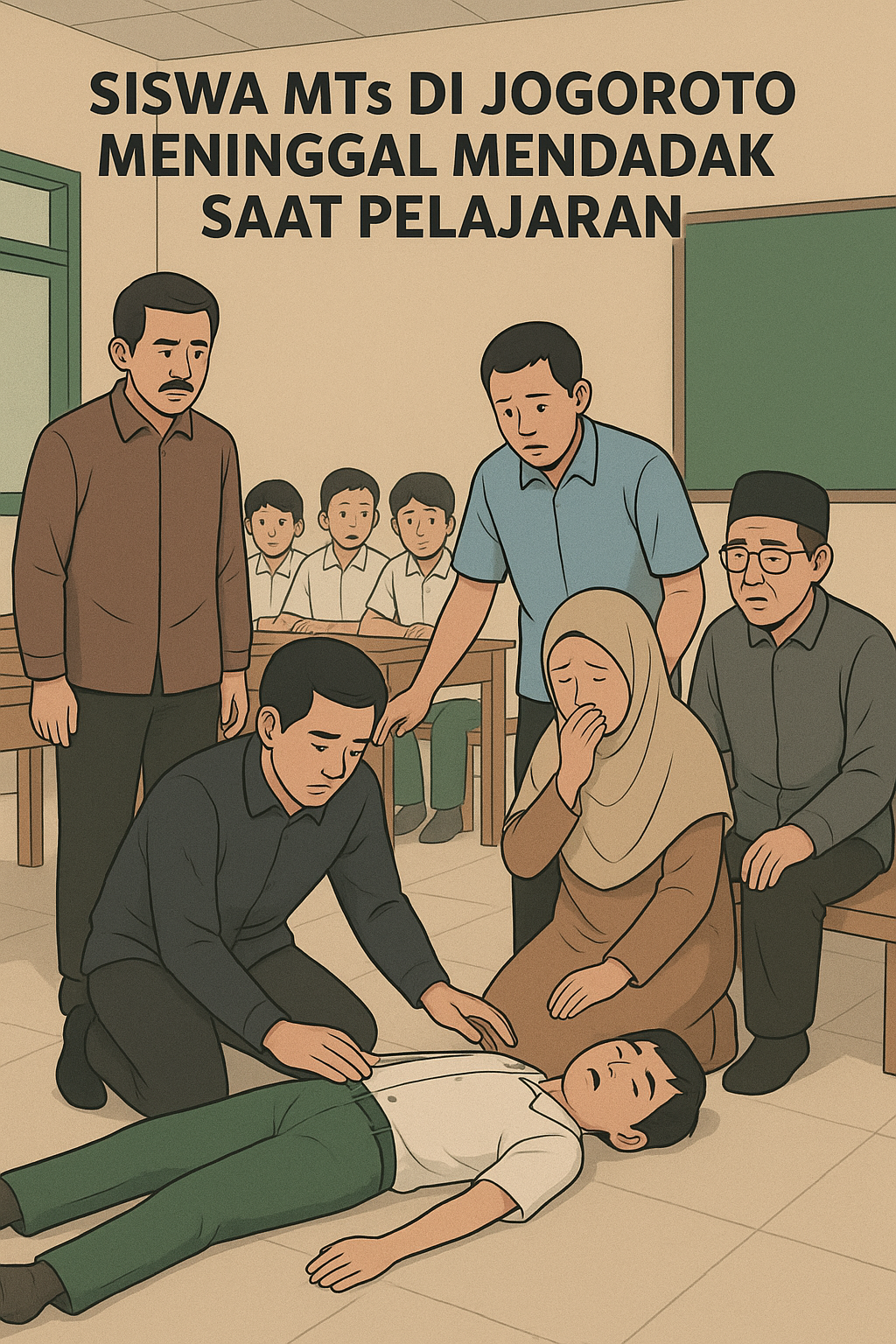 Siswa MTs di Jogoroto Meninggal Mendadak Saat Mengikuti Pelajaran