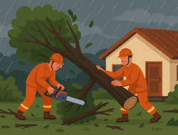 Angin Kencang Terjang Jombang, Pohon Tumbang Timpa Rumah dan Tutup Akses Jalan