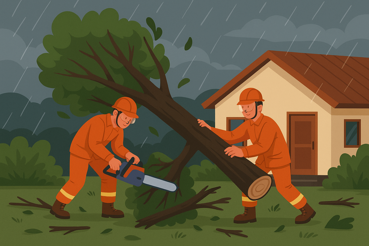 Angin Kencang Terjang Jombang, Pohon Tumbang Timpa Rumah dan Tutup Akses Jalan