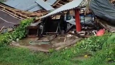 Puting Beliung Hantam Drenges Kertosono, Puluhan Rumah dan Kandang Ternak Rusak Parah