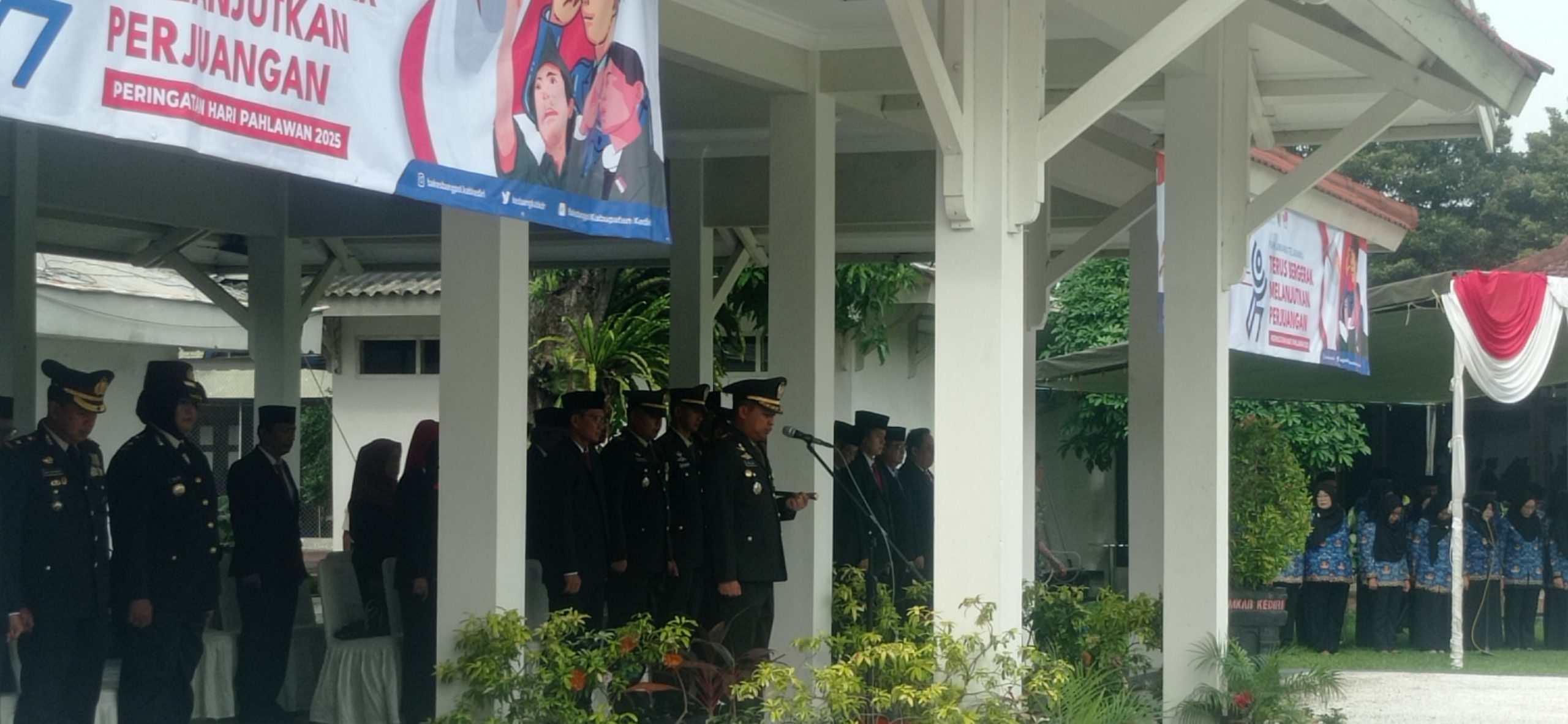 Dandim 0809 Kediri Pimpin Upacara Hari Pahlawan di Pemkab Kediri