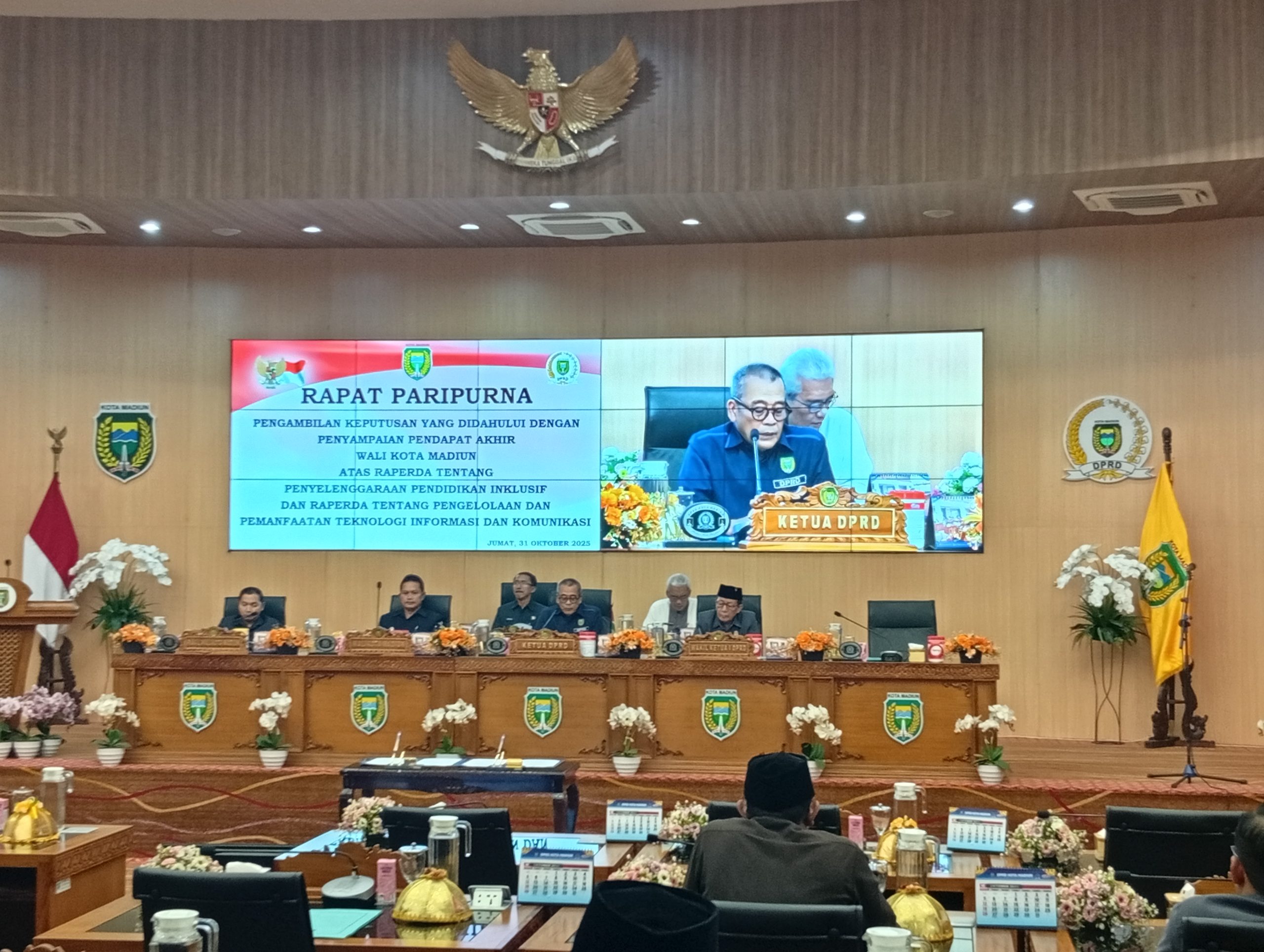DPRD Kota Madiun Gelar Rapat Paripurna, Bahas Raperda Pendidikan Inklusif dan Pemanfaatan Teknologi Informasi, Ini Infonya