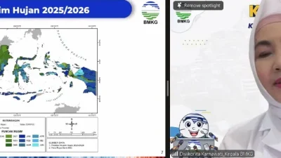 BMKG Peringatkan Puncak Musim Hujan,  Potensi Cuaca Ekstrem Meningkat hingga Februari 2026