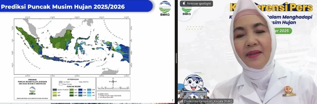 BMKG Peringatkan Puncak Musim Hujan: Potensi Cuaca Ekstrem Meningkat hingga Februari 2026