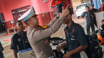 Patroli Hunting di Wlingi, Satlantas Amankan 37 Pelajar dan Musnahkan Puluhan Knalpot Brong