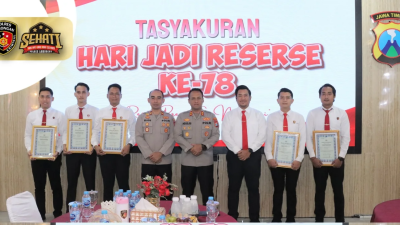 Tasyakuran Hari Jadi Reserse ke-78, Satreskrim Polres Lamongan Apresiasi Anggota Berprestasi