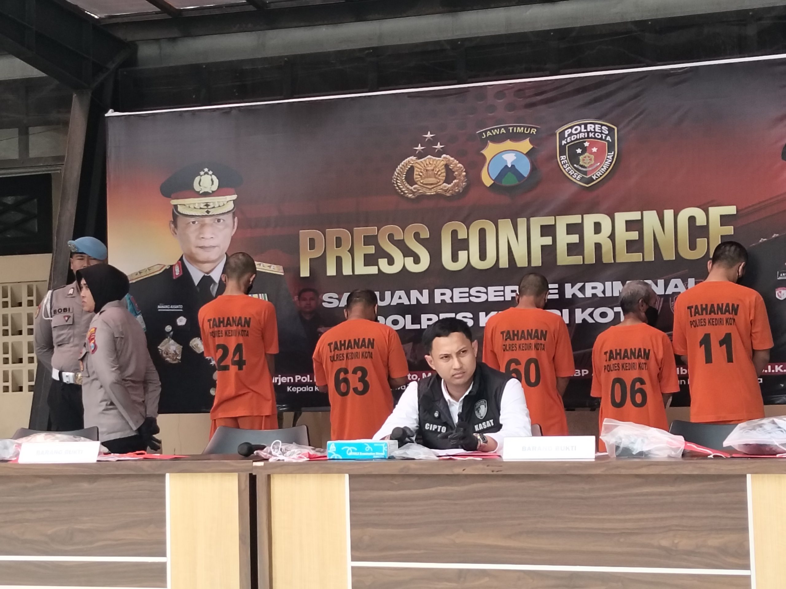 Satreskrim Polres Kediri Kota Beberkan Sejumlah Kasus Menonjol Selama November 2025