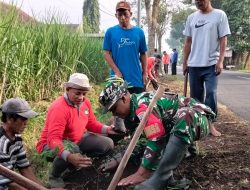 Babinsa dan Poktan Tani Harapan Lakukan Penghijauan di Pagut, Sertu Harianto : Kelestarian Lingkungan Tanggung Jawab Bersama