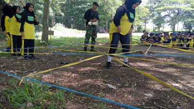 Outbound Bersama Koramil Pesantren, MTs Miftahul Ulum Kediri Bentuk Pelajar Tangguh dan Percaya Diri