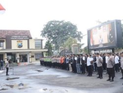 Kapolres Kediri Kota Pimpin Apel Siaga Nataru 2025–2026, Tekankan Pengamanan Humanis