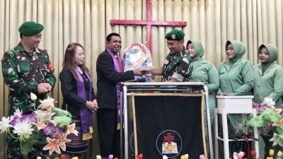 Danramil 0809/02 Pesantren Sambangi 10 Gereja, Perkuat Toleransi Natal di Kota Kediri