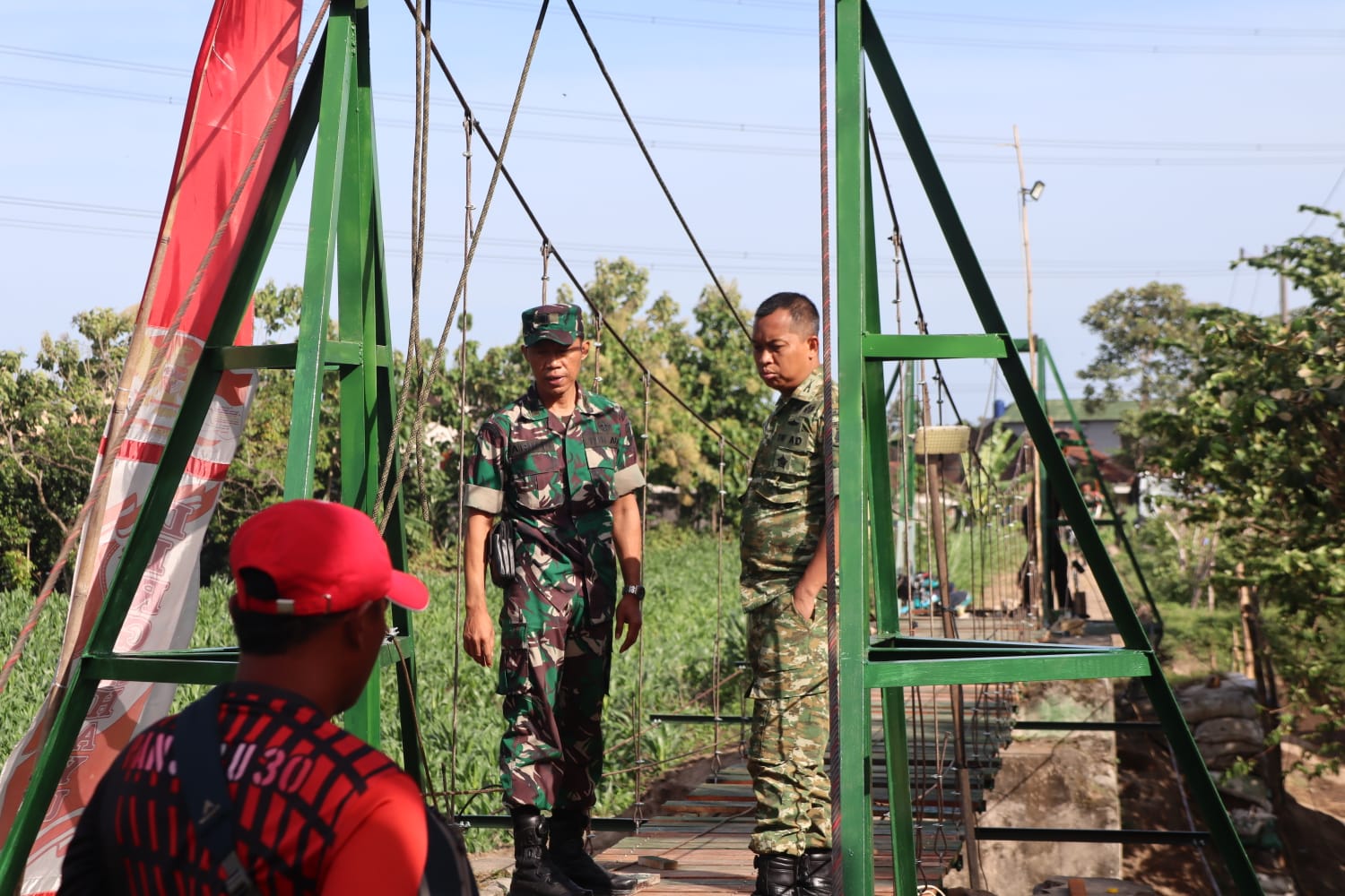 Dandim 0809/Kediri Tinjau Progres Jembatan Gantung Garuda di Kecamatan Kepung