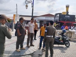 Satpol PP Kota Kediri Tinjau Persiapan Peresmian Revitalisasi Jalan Stasiun dan Perayaan Tahun Baru 2025