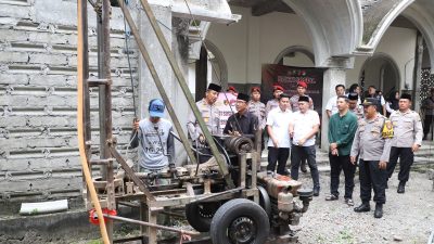 Keterbatasan Air Bersih Teratasi, Polres Kediri Bangun Sumur Bor di Masjid Al-Kautsar Kayen Kidul