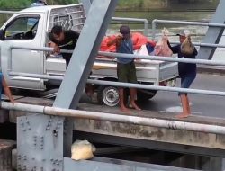 Limbah Diduga Sisa Daging Dibuang ke Sungai Brantas di Ploso, Jombang, Aksi Pelaku Terekam Drone Warga