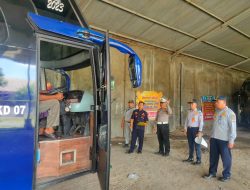 Hadapi Libur Panjang, Dishub Jatim dan Polres Nganjuk Gelar Rampcheck Pastikan Bus Pariwisata Aman Beroperasi