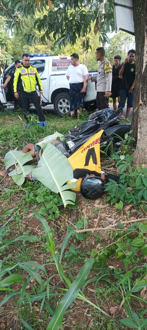 Kecelakaan Tunggal di Ponorogo, Dua Pemuda Tewas Usai Motor Hantam Pohon