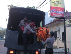 Banjir Bengawan Jero Meluas, Polres Lamongan Dirikan Posko Kemanusiaan di Kalitengah
