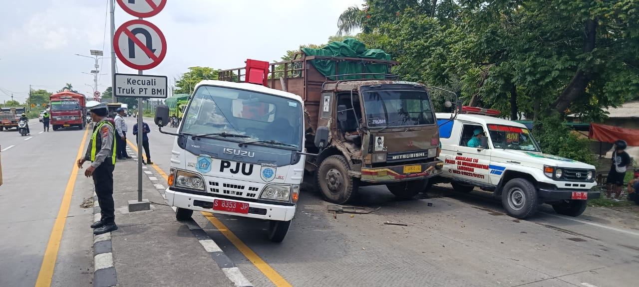 Kecelakaan Beruntun di Jalur Lamongan–Surabaya, Tiga Kendaraan Terlibat, Tiga Orang Luka