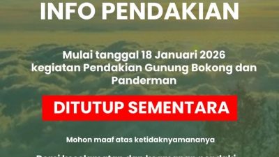 Cuaca Ekstrem, Jalur Pendakian Gunung Bokong dan Panderman Ditutup Sementara