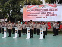 Sertijab Pejabat Utama Polres Batu, Kapolres Tekankan Profesionalisme dan Kualitas Pelayanan