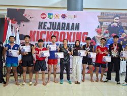 Camp Ksatria Muda Polsek Kediri Kota Borong 10 Medali di Kejuaraan Kick Boxing Bupati Kediri 2025