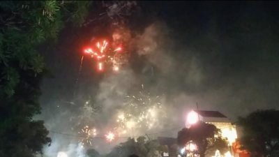 Kembang Api Terangi Langit SLG, Detik-Detik Pergantian Tahun Sambut 2026 di Kediri