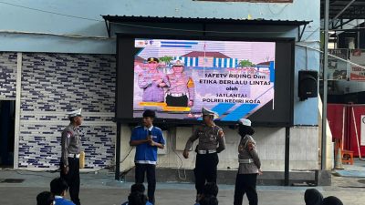 Cegah Konvoi dan Live TikTok di Jalan, Satlantas Polres Kediri Kota Gelar Jumat Gaul di Sekolah