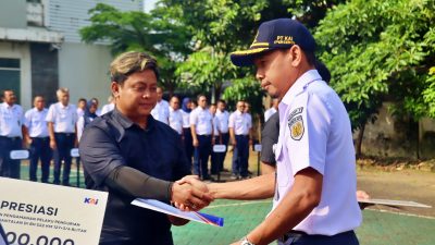 Gagalkan Pencurian Baut Rel, Dua Pemuda Asal Blitar Terima Apresiasi dari KAI