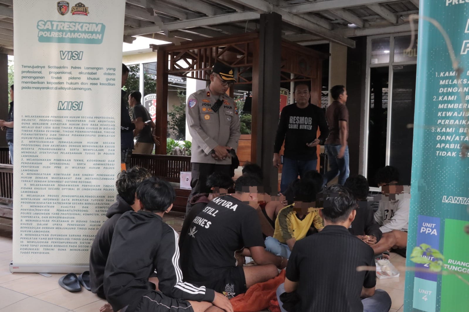 Polisi Amankan 17 Remaja dan Belasan Motor Pasca Acara Hiburan di Waduk Gondang Lamongan