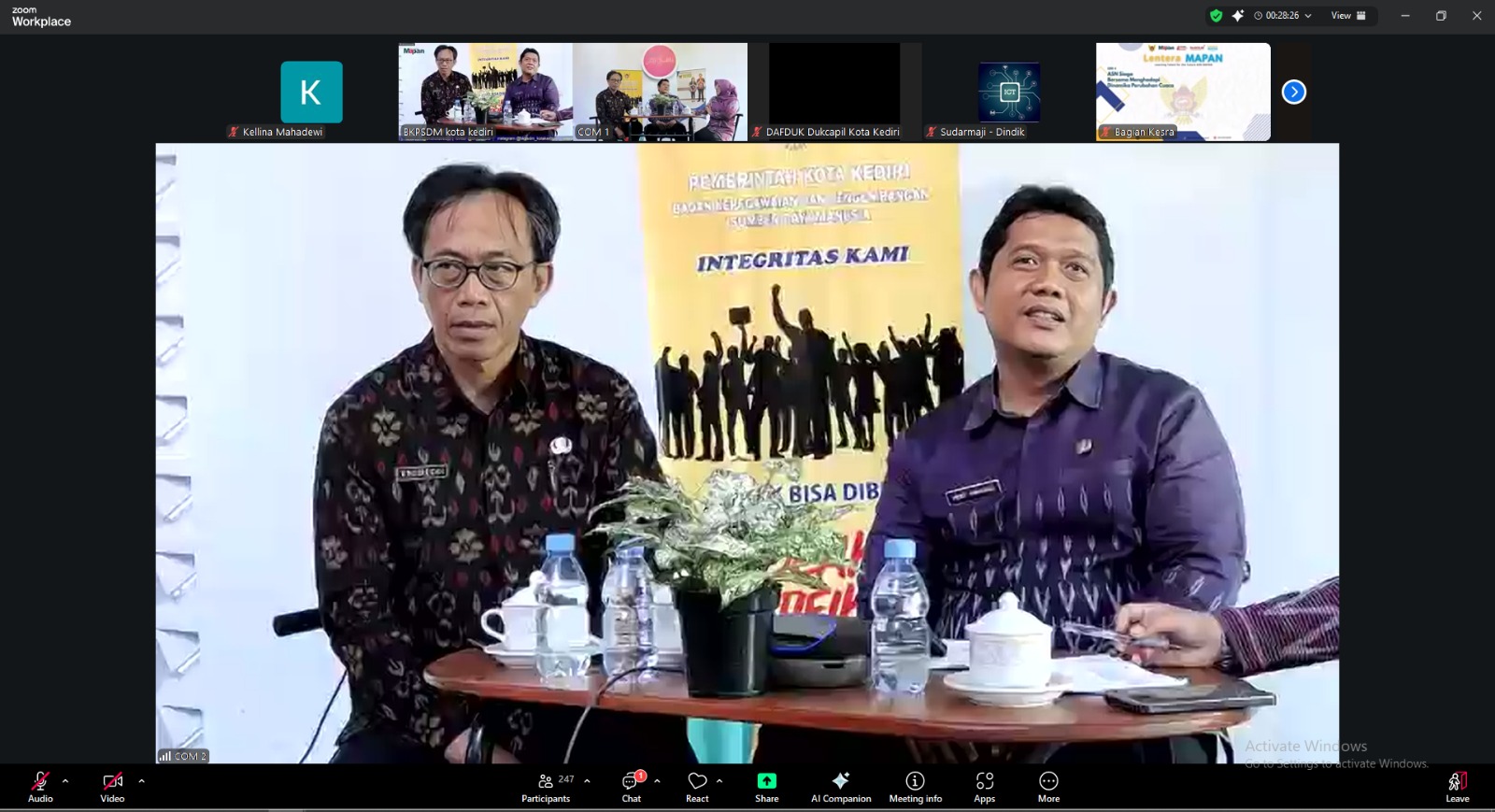 Pemkot Kediri Gelar Webinar Lentera Mapan Seri 1, Bahas Kenaikan Pangkat PNS hingga 12 Periode