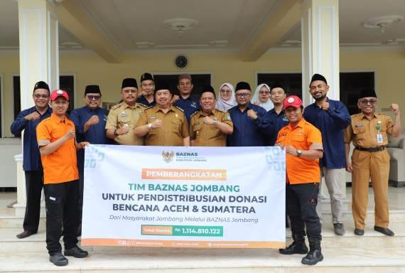 BAZNAS Jombang Salurkan Bantuan Kemanusiaan Rp1,1 Miliar ke Sumatera dan Aceh