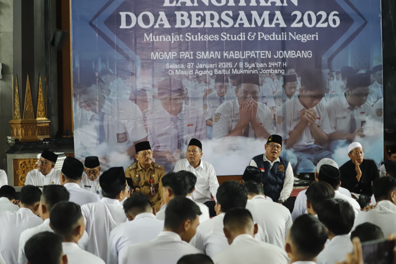 Ribuan Siswa Kelas Akhir di Jombang Ikuti Doa Bersama Sambut Ujian dan Seleksi Perguruan Tinggi