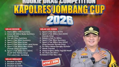 Salurkan Hobi Balap Anak Muda, Kapolres Jombang Dukung Gelaran Rookie Drag Competition 2026
