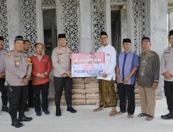 Peduli Sarana Ibadah, Polres Kediri Salurkan Bantuan untuk Masjid An Nur Al Utsmani
