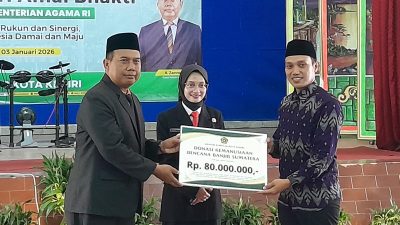 Kemenag Kota Kediri Salurkan Donasi Rp80 Juta untuk Korban Bencana Aceh dan Sumatera melalui DinsosKemenag Kota Kediri Salurkan Donasi Rp80 Juta untuk Korban Bencana Aceh dan Sumatera melalui Dinsos