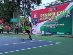 Dandim Cup 1 Jombang 2026 Digelar, 96 Petenis dari 12 Tim Bersaing Perebutkan Piala