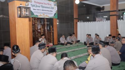 Peringati Isra Mikraj, Polres Blitar Gelar Pengajian untuk Perkuat Ketakwaan Personel